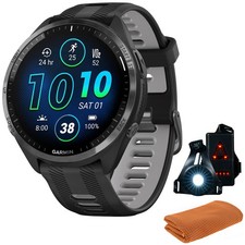 Garmin Forerunner 965 Running Smartwatch, Black Powder Gray w/ Accessories Kit