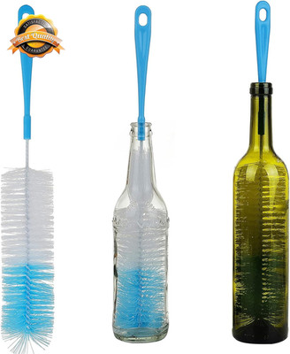 Long Bottle Cleaning Brush for Narrow Neck Wine Flask Thermos 16in 3pk