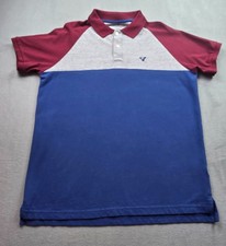 American Eagle Polo Shirt Mens Size Medium Blue Colorblock Classic Fit Casual