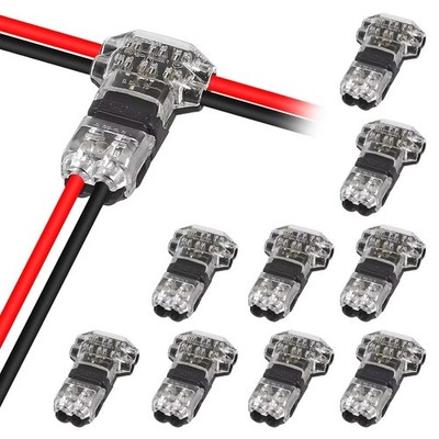 10/20PCS T-Tap Wire Connectors 22-18 AWG Quick Splice Low Voltage