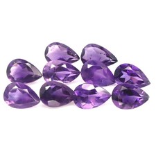 12.15 CT. Gemstone Unheated 10Pcs Purple Clr Change To Pink Amethyst Brazil Pear