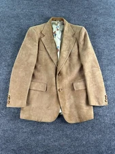 The English Shop Corbin Suede Sport Coat Men L Brown Leather Vintage Western