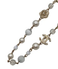 CHANEL Long Pearl Necklace Authentic Chain 6644