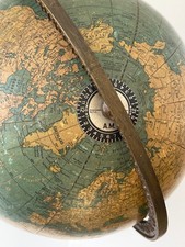 ANCIEN GLOBE TERRESTRE Métal Peint Pied ALU Marque TARIDE 1950 Collection D Imgx1200 9381