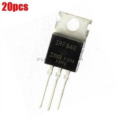 20Pcs Ir IRF840N IRF840 Transistor Mosfet N-Channel 8A 500V TO-220 Ic New cg #cv