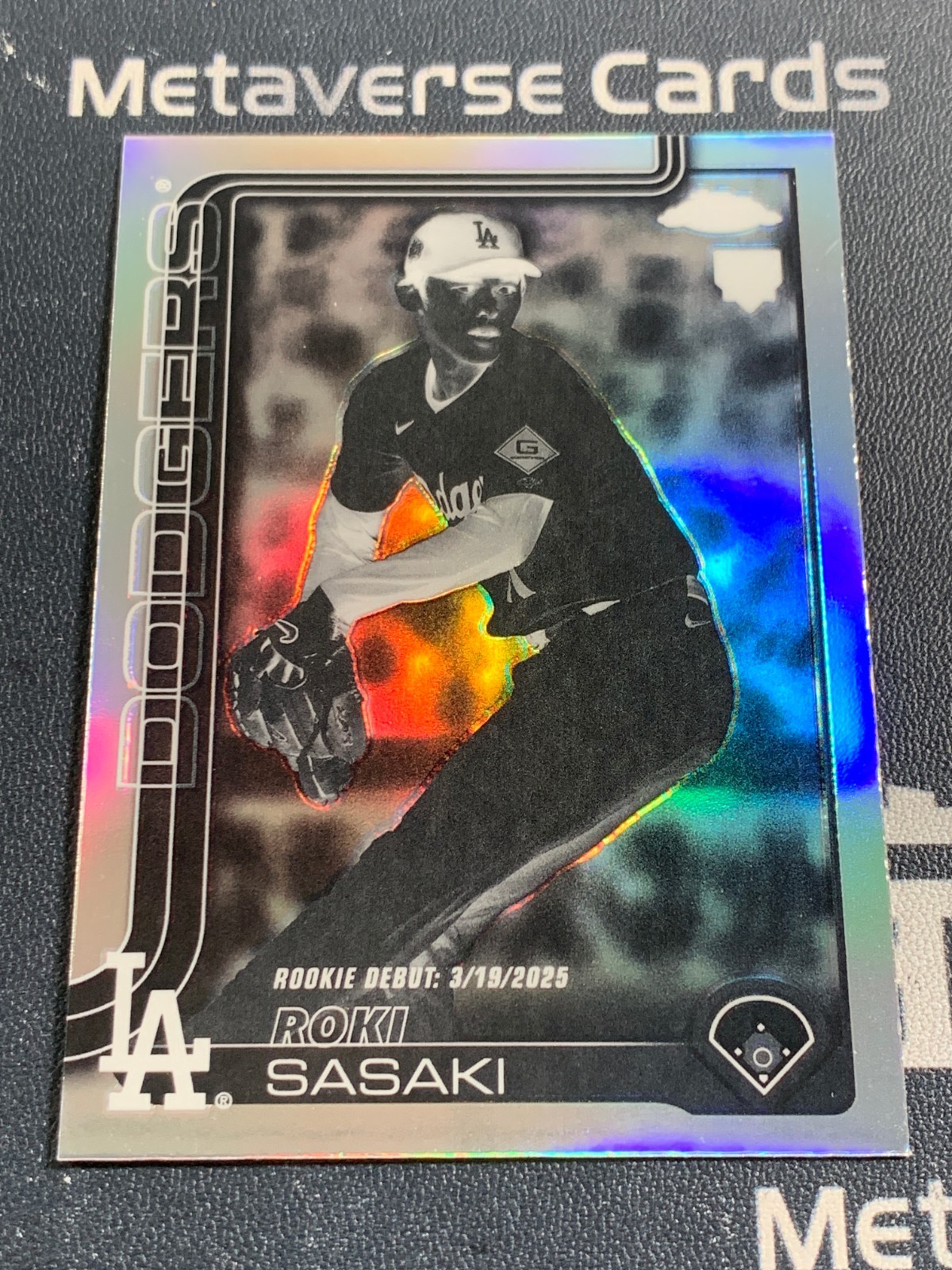 2025 Topps Chrome Update Rookie Negative Refractor #USC73 RC Roki Sasaki Dodgers
