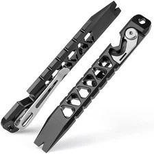 TISUR Titanium EDC Pry Bar, Keychain Pry Bar Multitool With Bottle Opener, Po...