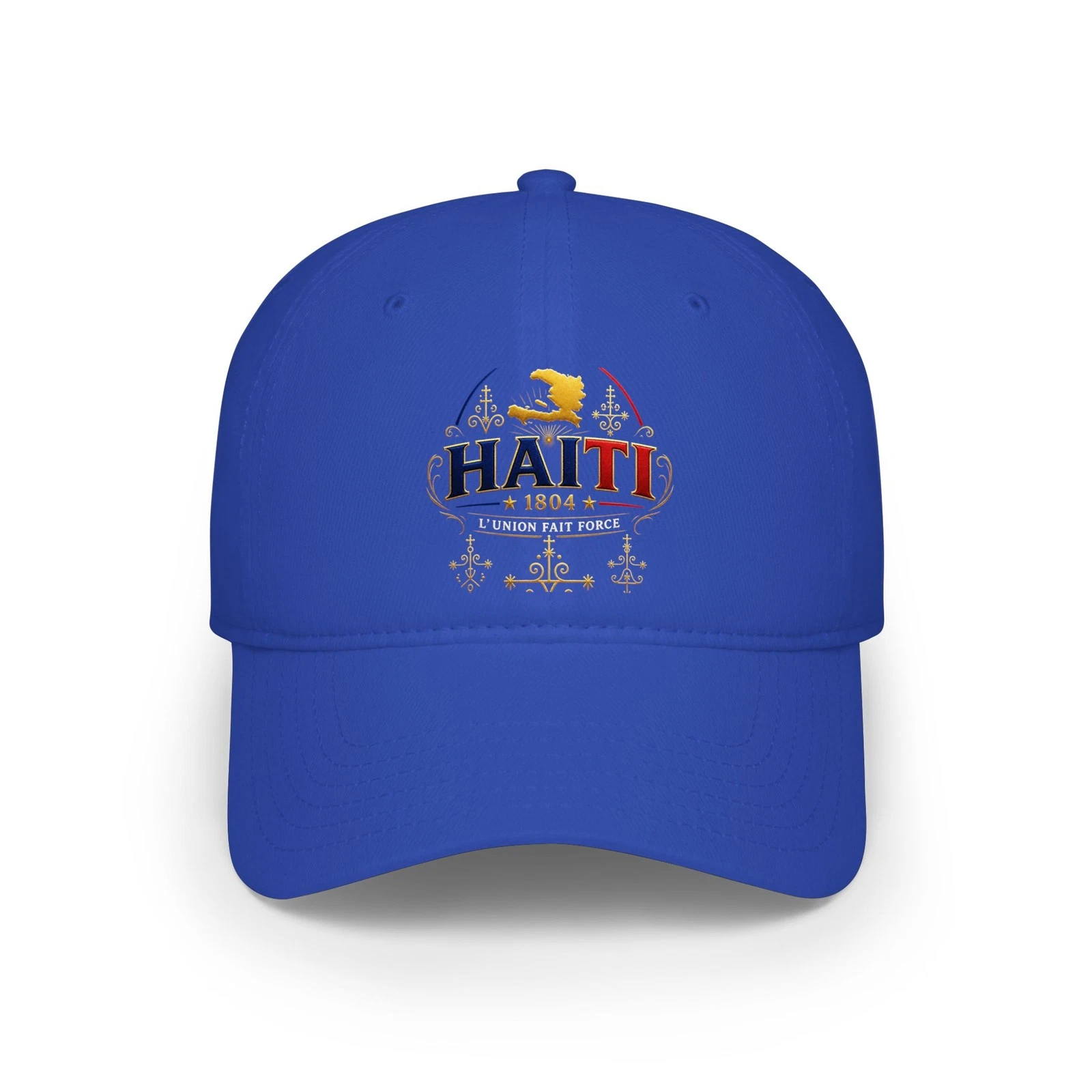 Haiti Crest Embroidered Cap | Haitian Coat of Arms Baseball Cap