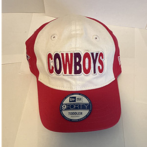 New Era 9FORTY Toddler Adjustable Baseball Cap Cotton Red/White Cowboys Logo
