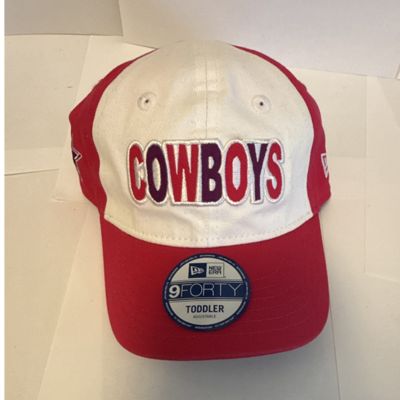 New Era 9FORTY Toddler Adjustable Baseball Cap Cotton Red/White Cowboys Logo