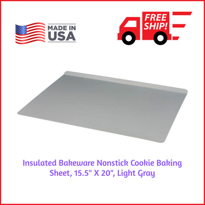 Insulated Bakeware Nonstick Cookie Baking Sheet, 15.5'' X 20'', Light Gray