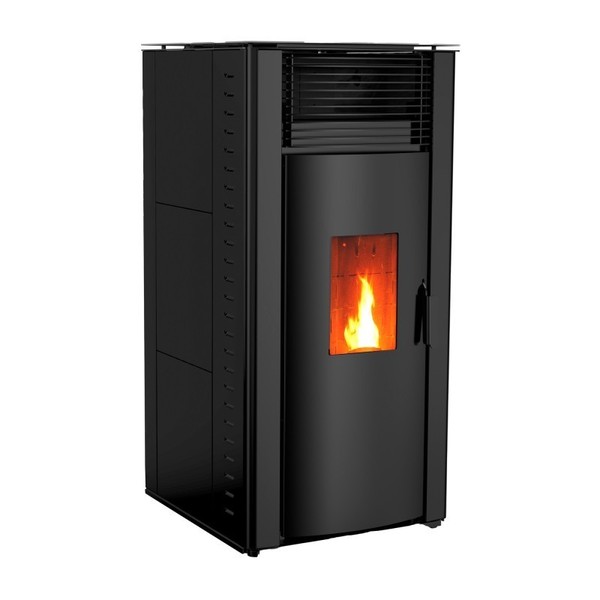 Estufa de pellets GYDA CANALIZABLE 14,3 kW negra canalizadora chimenea de pellets A+