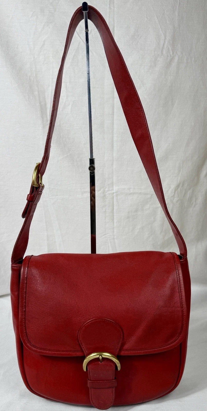???BORSA A TRACOLLA VINTAGE RARA COACH RED LEGACY BEDFORD SELLA POSTA PATTA LTR 4164