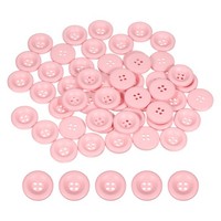 50 StüCk NäHknöPfe 23Mm 4 LöCher Resin Rund FüR Crafting, Pink