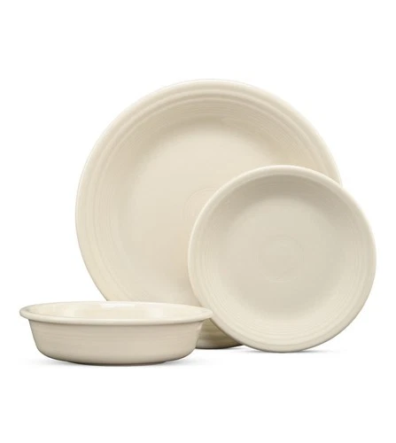 Fiesta-ware New In Box 3 Pc Classic Set Place Setting Linen