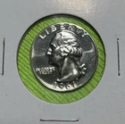 1961 Proof Washington Silver Quarter - Uncirculated - Washington- Silver - 25c