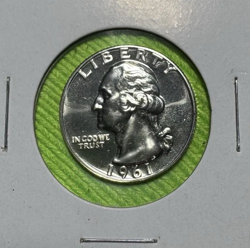 1961 Proof Washington Silver Quarter - Uncirculated - Washington- Silver - 25c