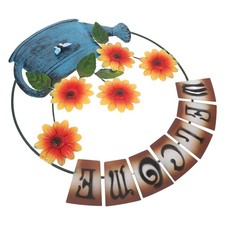 Metal Sunflower Yard Sign Rustic Farmhouse Wall Art Garden Decor Welcome