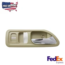 Interior Door Handle Beige bezel with chrome lever Front Passenger Side Fits