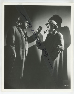 Vintage 8x10 Photo The Pearl of Death 1944 Basil Rathbone Nigel Bruce ...