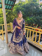 New Designer Faux Georgette Purple Lehenga Choli With Dupatta For Wedding Wear