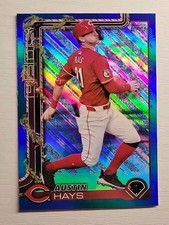 2025 Topps Holiday Austin Hays Blue Metallic Glitter H67 Reds
