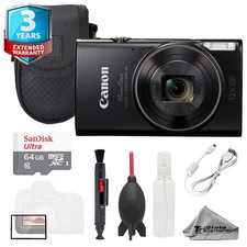 Canon PowerShot ELPH 360 HS A (Black) + 64GB + Bag+ 3 YR Warranty- Basic Kit