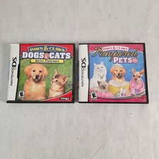 Paws & Claws Dogs & Cats Best Friends Pampered Pets Nintendo DS Case Manuals Lot