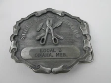 Vintage Sheet Metal Workers Union Local 3  Belt Buckle OMAHA Ne USA made