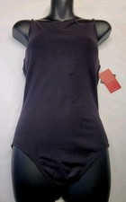 Capezio Sunburst Mock Turtle Leotard Black Sunburst cut-out Back SZ XL-A