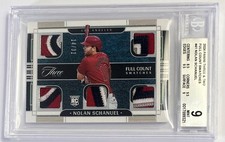 2024 Panini Three & Two Nolan Schanuel 5 Patch RC 19 Colors #14/32 BGS 9 Mint