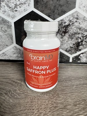 Happy Saffron Plus Vegan Capsules Saffron Extract, Curcumin Zinc, 90-Pack