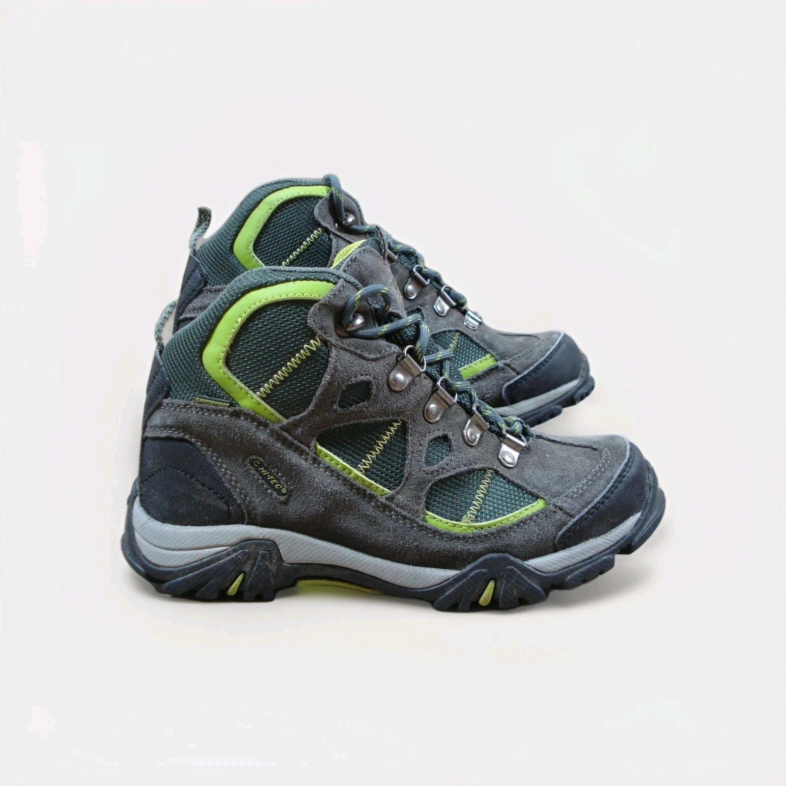 HI-TEC HIKING BOOTS RENEGADE TRAIL GRAPHITE/ DARK GREY UK 4 EU 37 US 5 Suede VGC