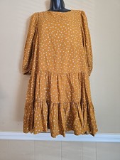 Dress Midi Mustard By Dress Forum Floral Boho Western Boots Cowgirl