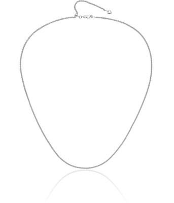 14K massives Weißgold 1,6 mm dünne verstellbare Spiga Weizen Kette Halskette