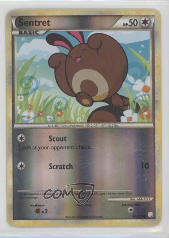 Sentret Reverse Foil Pokémon HeartGold & SoulSilver #80 2010