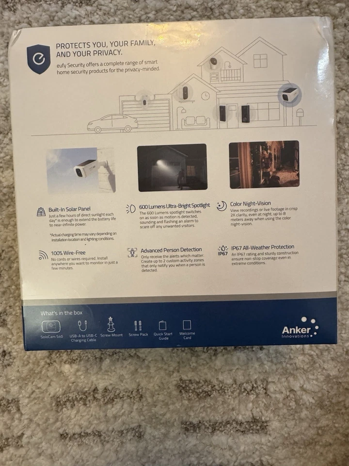 Anker Eufy Security SoloCam S40 Outdoor Camera T81241W1 Brand New In Box - Image 4 of 4