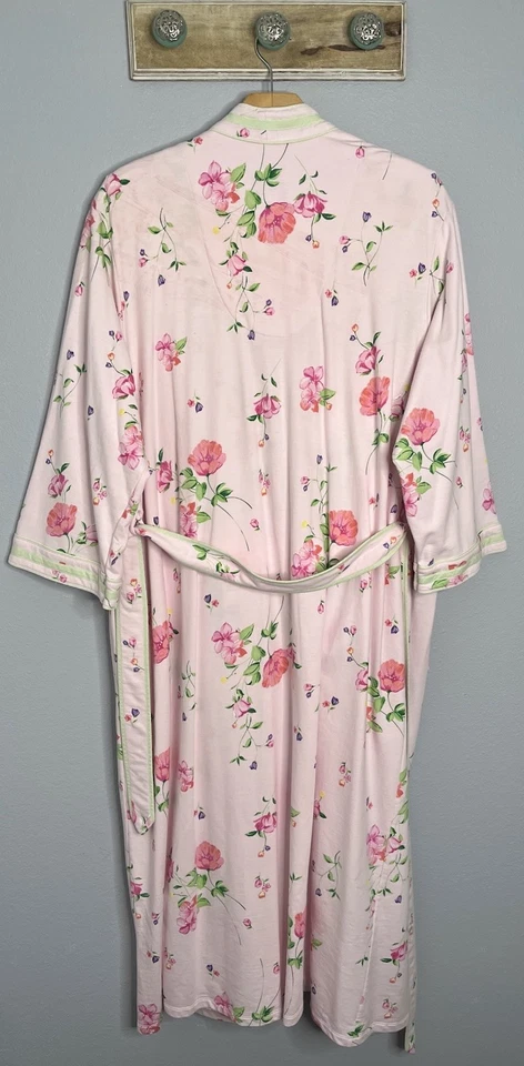 Aria Women's 2 Piece Robe & Nightgown Sleepwear Set Pink Floral Size 2XL - Image 2 of 4