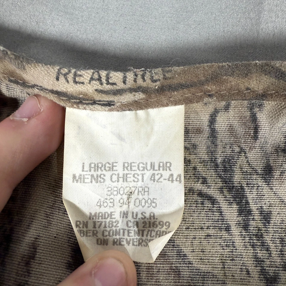 Walls Hunting Shooting Vest Mens Large Green RealTree Gamebag Sleeveless Zip Up - Image 3 of 4