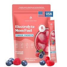 Mommy Knows Best Mom Fuel Electrolyte 0.23 Ounce Pack of 8 , Berry 8 Packets