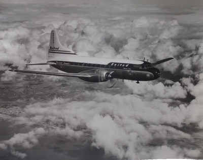 ORG Photo DC-6 United Airlines Mainliner Convair Vultee Plane in Flight RRP 637