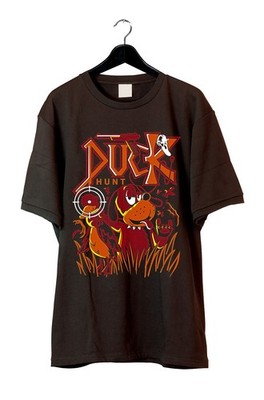 Duck Hunt Video Game DTF Halftone printed T-Shirt