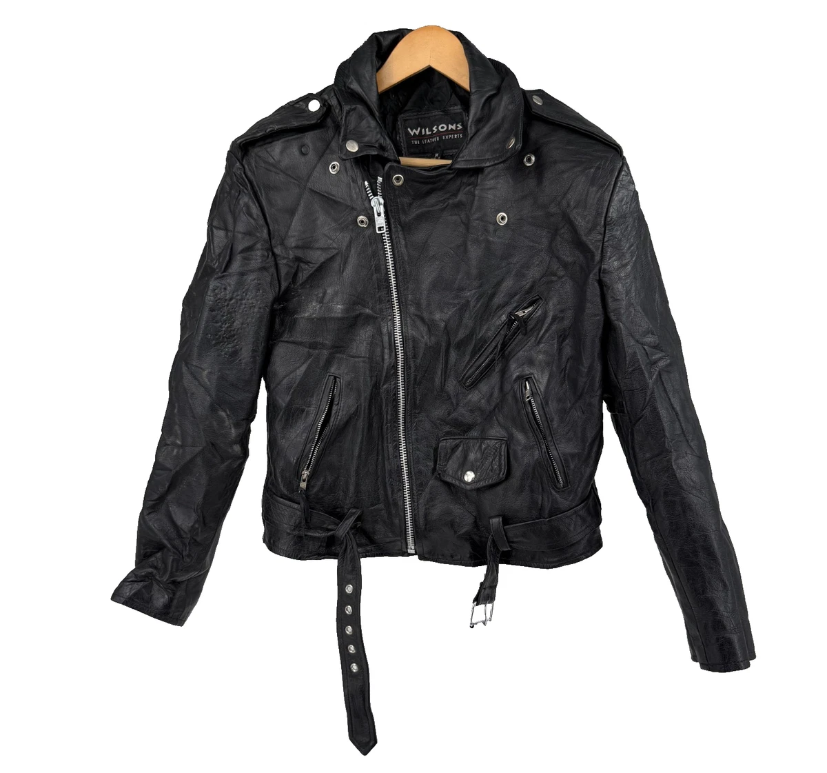Preços baixos em Jaqueta Motoqueiro Wilsons Leather Zip Casacos