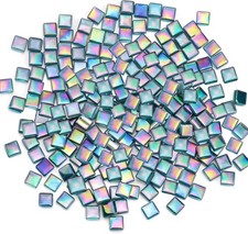 Iridescent Glass Mosaic Tiles For Crafts Bulk Mosaic Pieces 160pcs Flow Mable