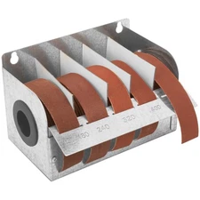 1" x 20' Cloth Multi Abrasive Rolls Pack with Steel Dispenser