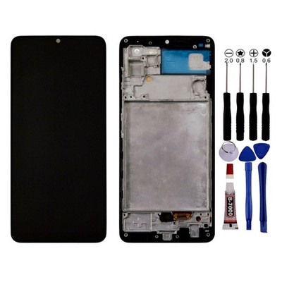 Display für Samsung A32 4G SM-A325F OLED +Gehäuse +ABDRUCK Schwarz +...