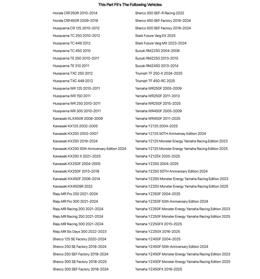 Tusk Fork Seals For KAWASAKI KX250F 2004-2005,2013-2018 - Image 3 of 3
