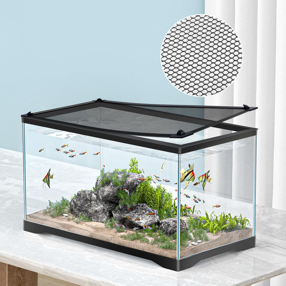diy fish tank accessories 2pcs Plastic Bowls DIY aquarium decoration with river