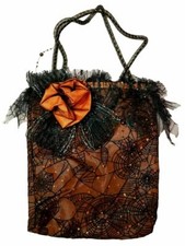 Orange Black Witch Halloween Costume Trick Treat Handbag