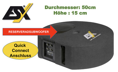 ESX DBX-300Q Ersatzrad Woofer Reserveradmulde Subwoofer 400 Watt Bassreflex